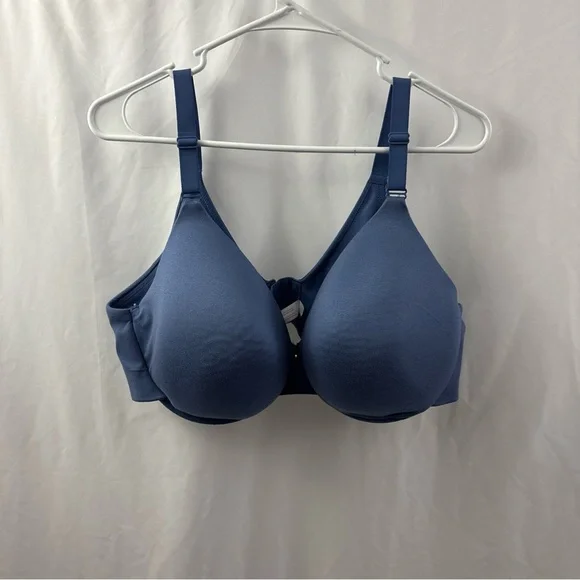 Cacique Back Smoother Lightly Lined Full Coverage Bra 42DD Blue - Picture 1 of 11